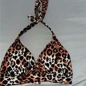 Leopard swim top